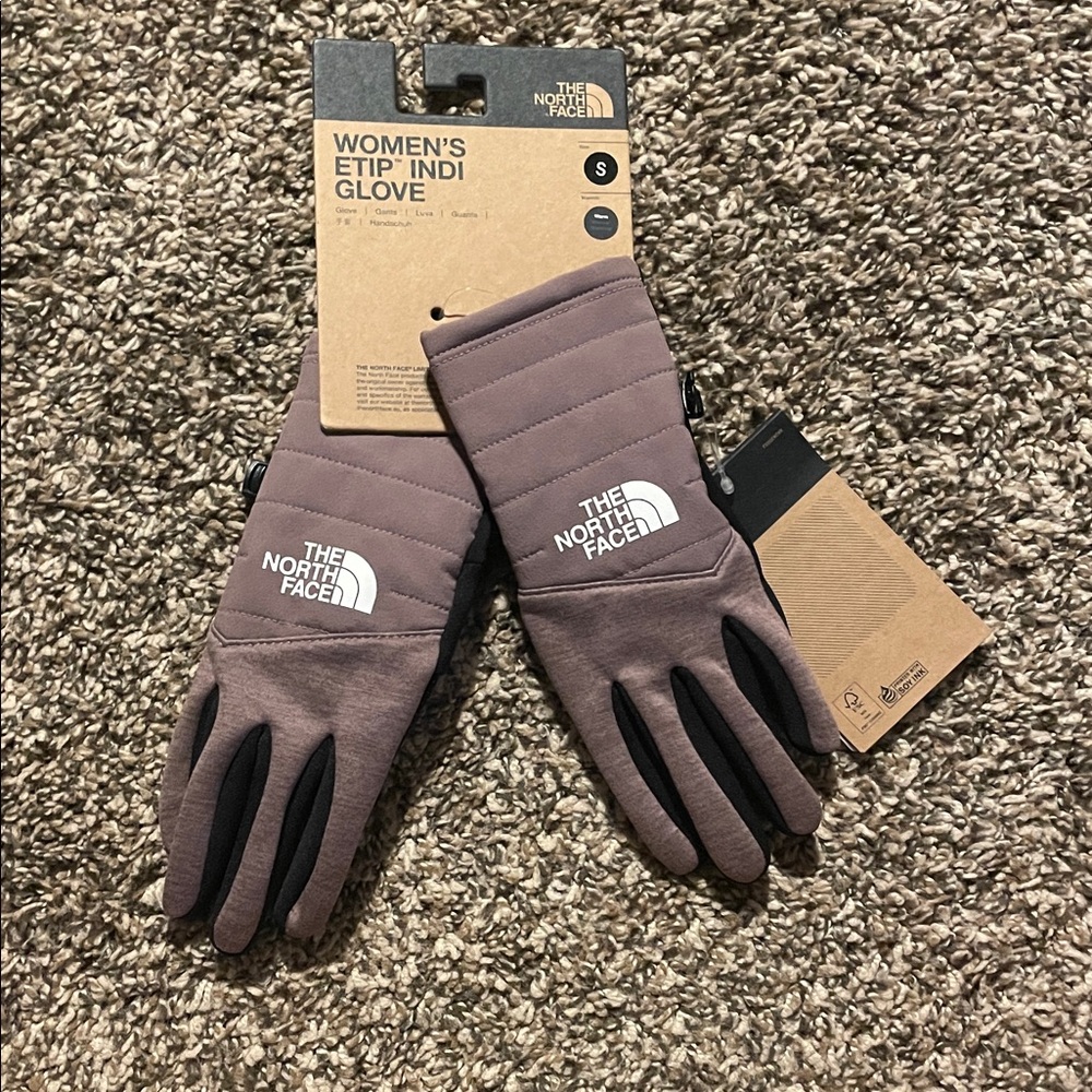 The North Face Women's Etip Indi Gloves - Brown and Black
